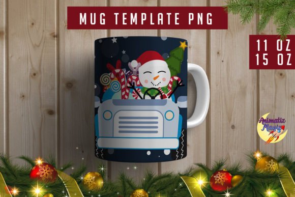 Download Snowman Christmas Mug Template PNG Subli - Mug template Collection