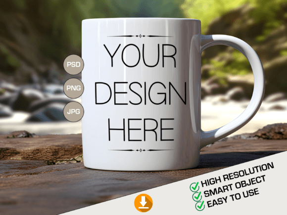 Download Mug Mockup, PSD Mug Template, Full Cover - Mug template Collection